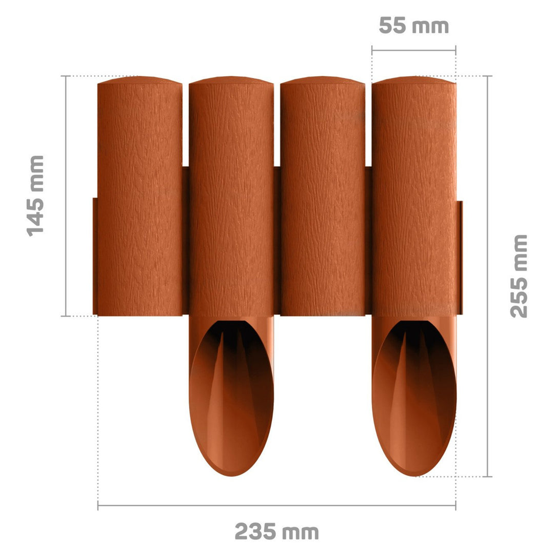 Gartenpalisade 4 STANDARD Rasenkante Palisade Beetumrandung 2,3m