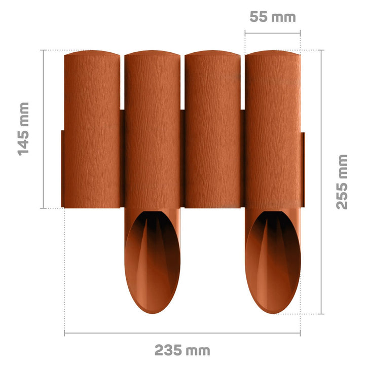 Gartenpalisade 4 STANDARD Rasenkante Palisade Beetumrandung 2,3m