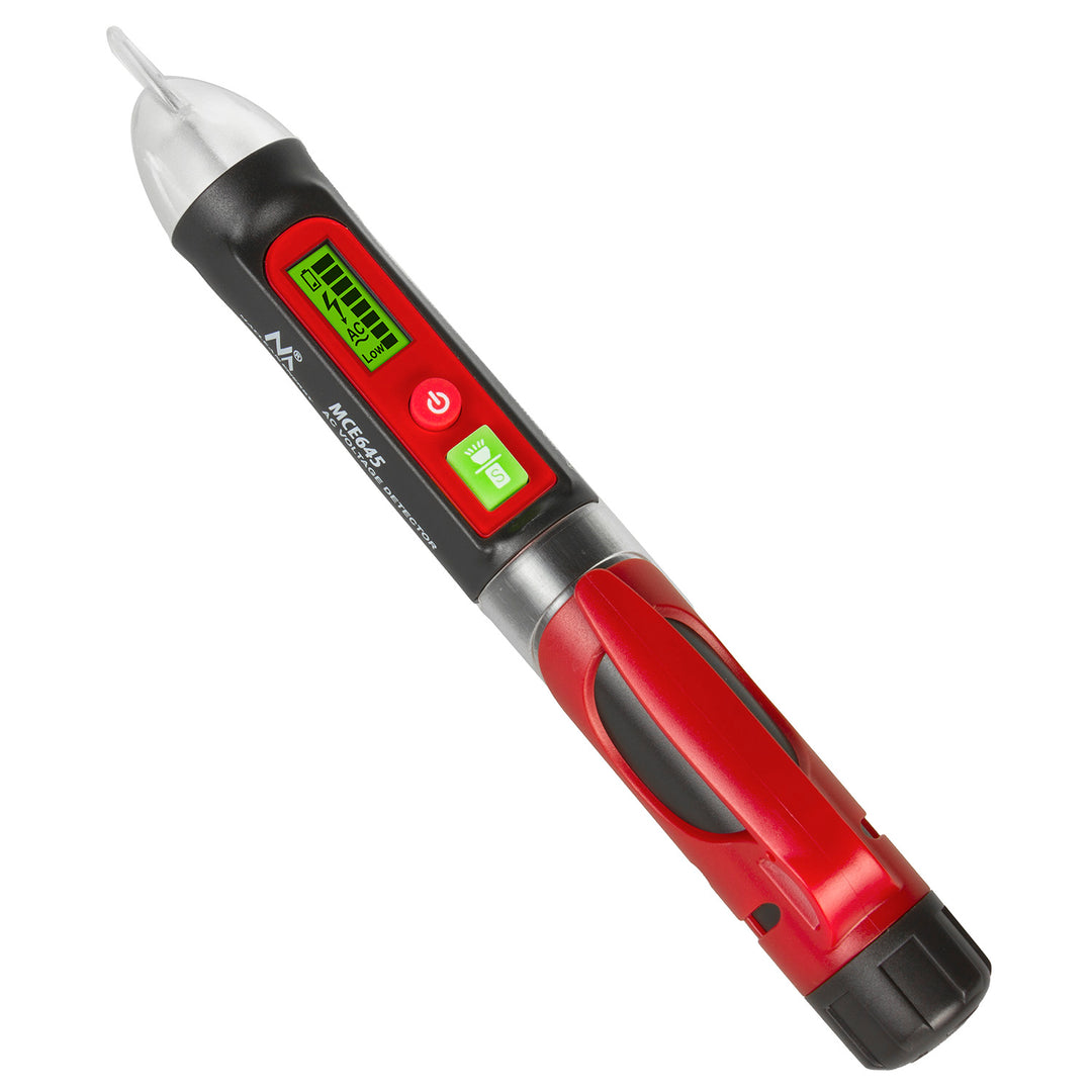 Berührungsloser Spannungsprüfer mit Display und Taschenlampe Einstellbare Empfindlichkeit 12V-1000V/48V-1000V AC Stromprüfer Batteriebetrieben