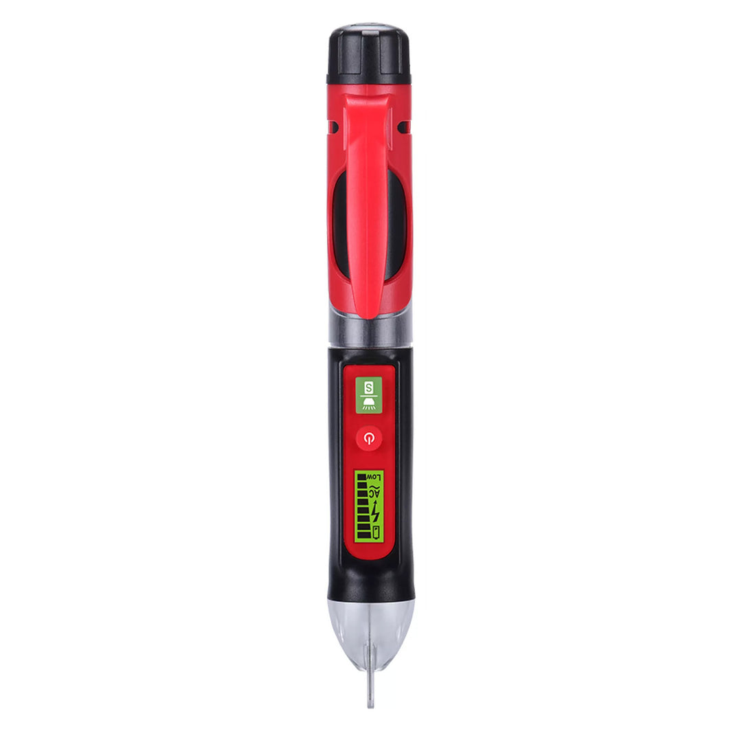 Berührungsloser Spannungsprüfer mit Display und Taschenlampe Einstellbare Empfindlichkeit 12V-1000V/48V-1000V AC Stromprüfer Batteriebetrieben