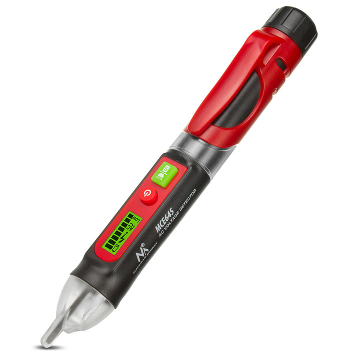 Berührungsloser Spannungsprüfer mit Display und Taschenlampe Einstellbare Empfindlichkeit 12V-1000V/48V-1000V AC Stromprüfer Batteriebetrieben