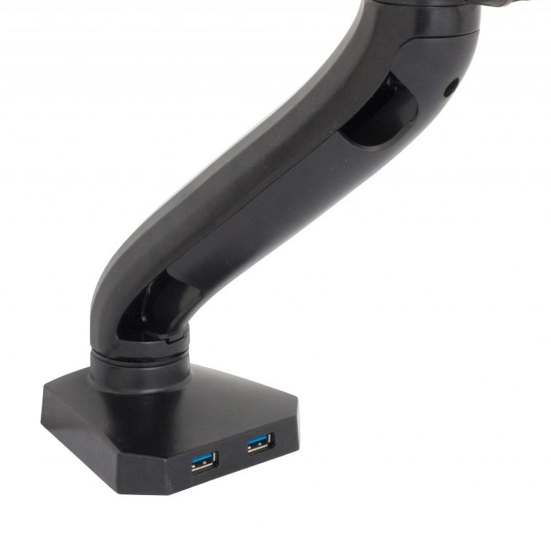 ART RAMM L-17GD 1-Fach Monitorhalterung 10-32" bis 9kg VESA 75x75 100x100 Full Motion Schreibtischhalterung Tischhalterung 2x USB 3.0