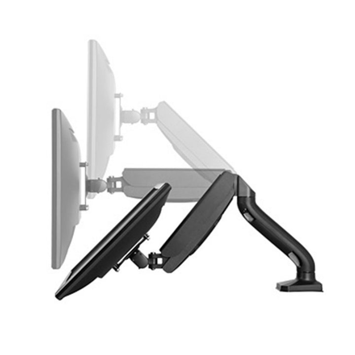 ART RAMM L-17GD 1-Fach Monitorhalterung 10-32" bis 9kg VESA 75x75 100x100 Full Motion Schreibtischhalterung Tischhalterung 2x USB 3.0