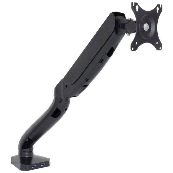 ART RAMM L-17GD 1-Fach Monitorhalterung 10-32" bis 9kg VESA 75x75 100x100 Full Motion Schreibtischhalterung Tischhalterung 2x USB 3.0