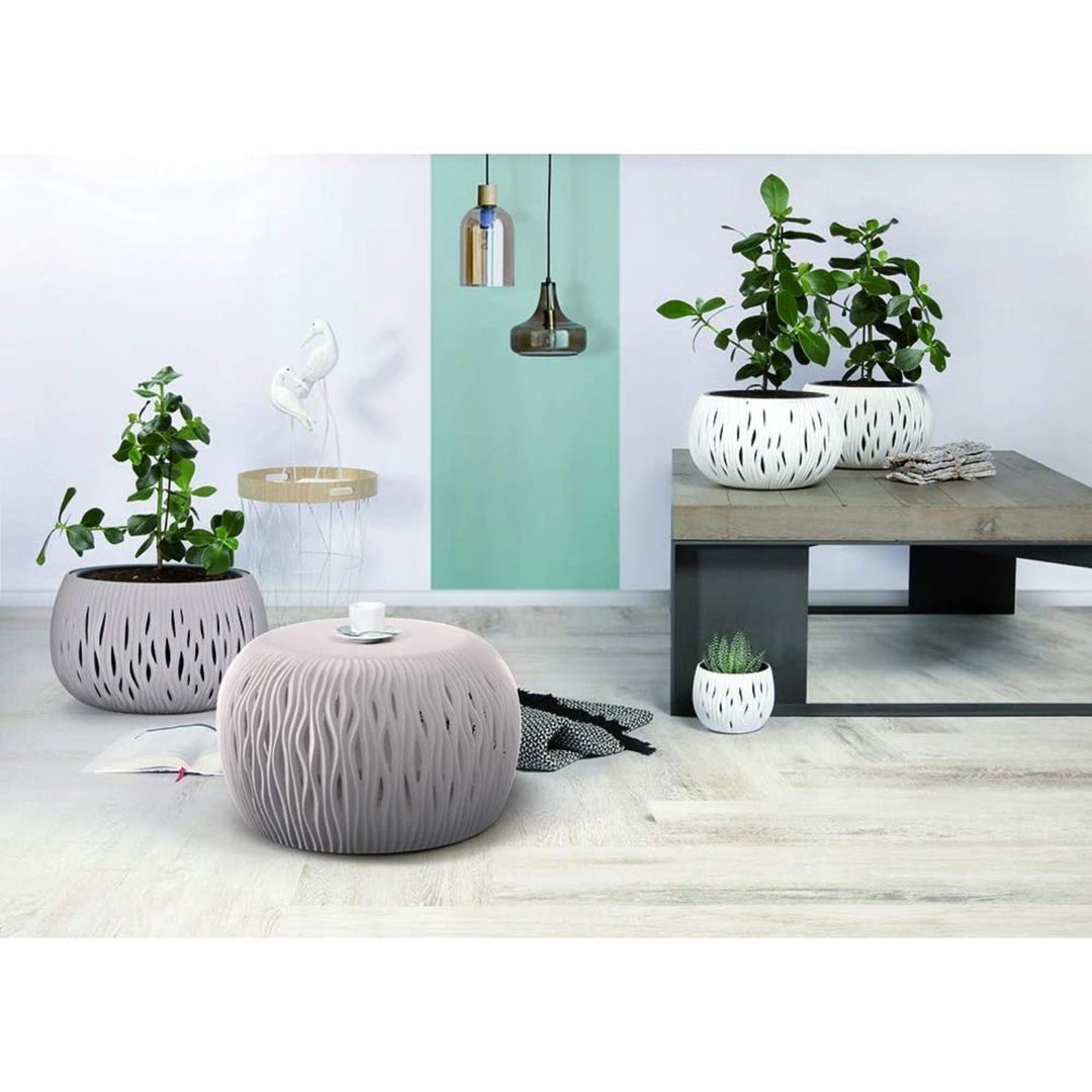 Pflanztopf mit Einsatz Prosperplast Sandy Bowl DSK240 grau