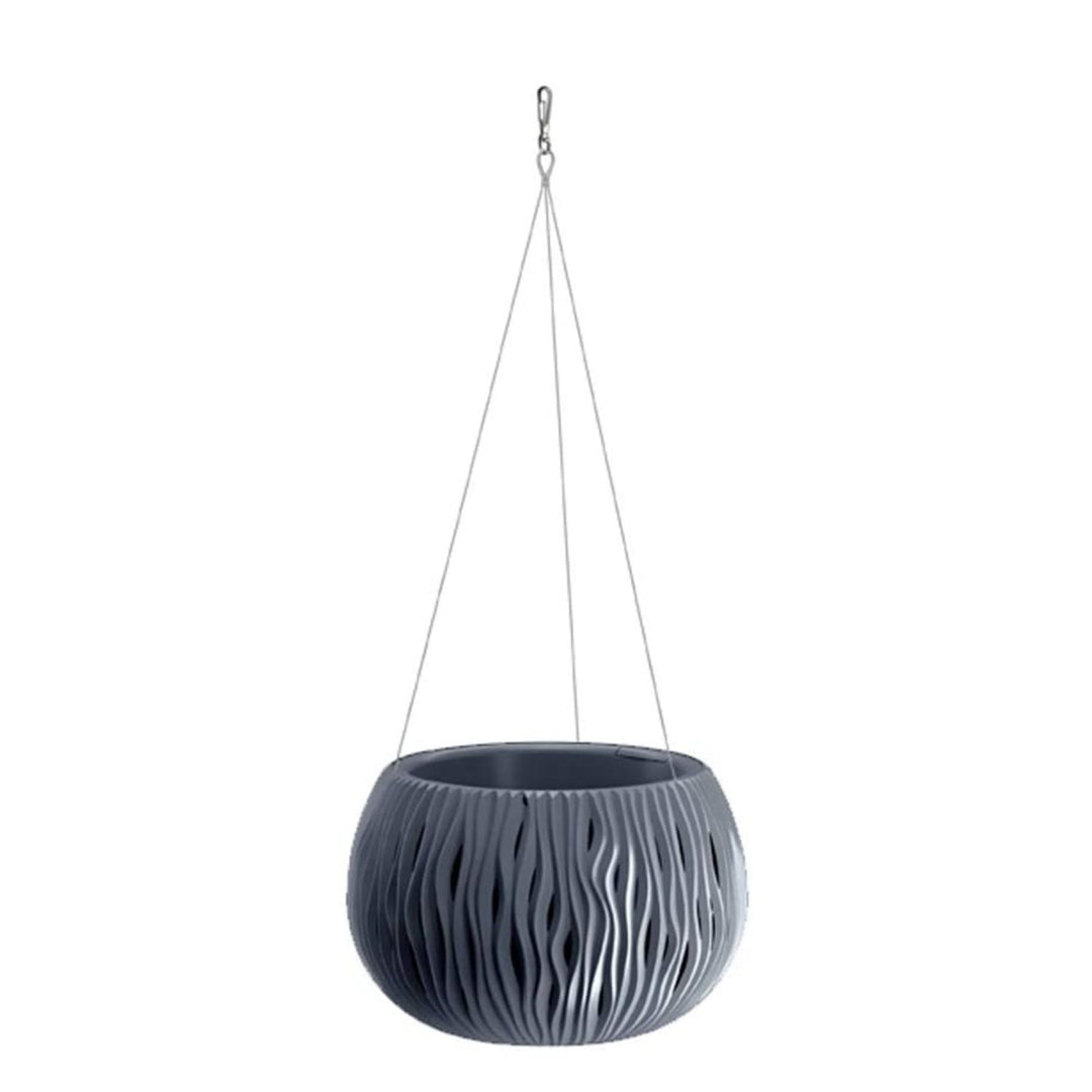 Hängender Pflanztopf 2in1 mit Einsatz Ø 370 mm 9L Anthrazit Sandy Bowl