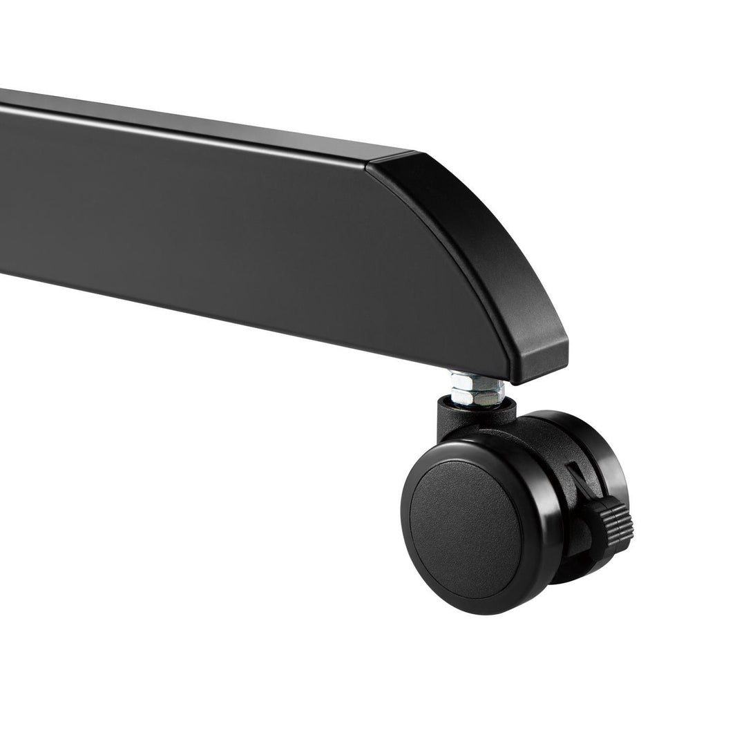 Höhenverstellbarer Laptoptisch mit Rollen und mit Einer Schublade Sitz-steh-Schreibtisch Höhenverstellbar bis max. 113cm max. 8kg (Schwarz)