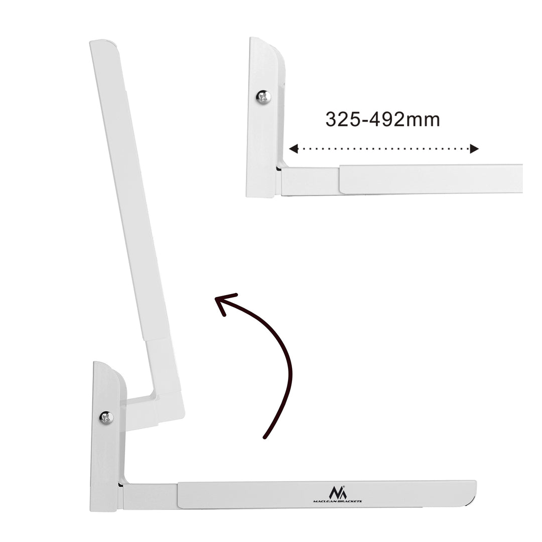 Universal Mikrowellenhalterung Mikrowellenhalter mit Teleskoparme Wandhalterung für Mikrowellen Grillofen Backofen bis 30kg