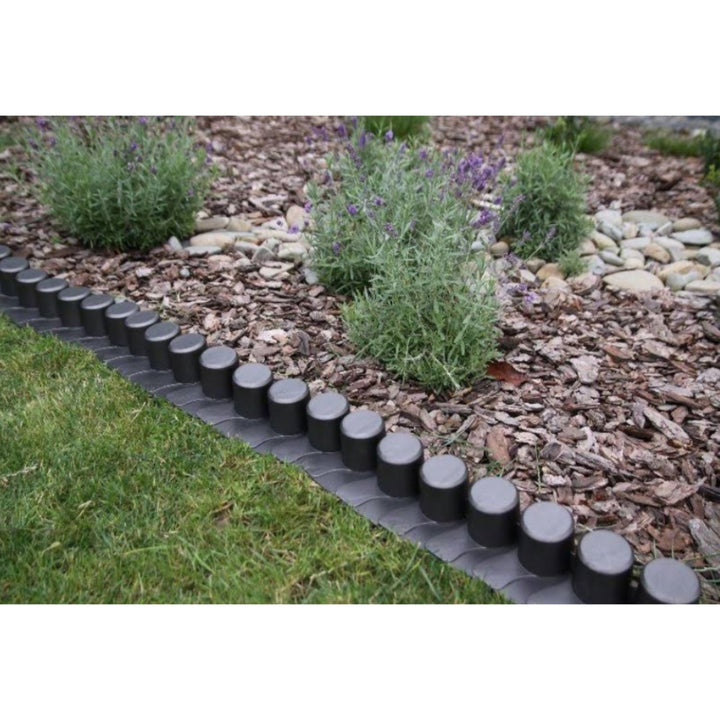 Gartenpalisade, Rasenkante mit Schlachtzug IPAL7 4.05m braun