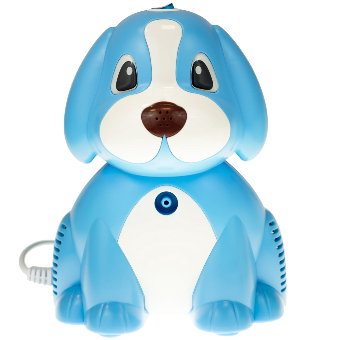 Puppy Elektrischer Inhalator Hündchen Inhaliergerät Set für Kinder und Erwachsene Vernebler Inhalation Maske für Erwachsene und Kinder (Blau)