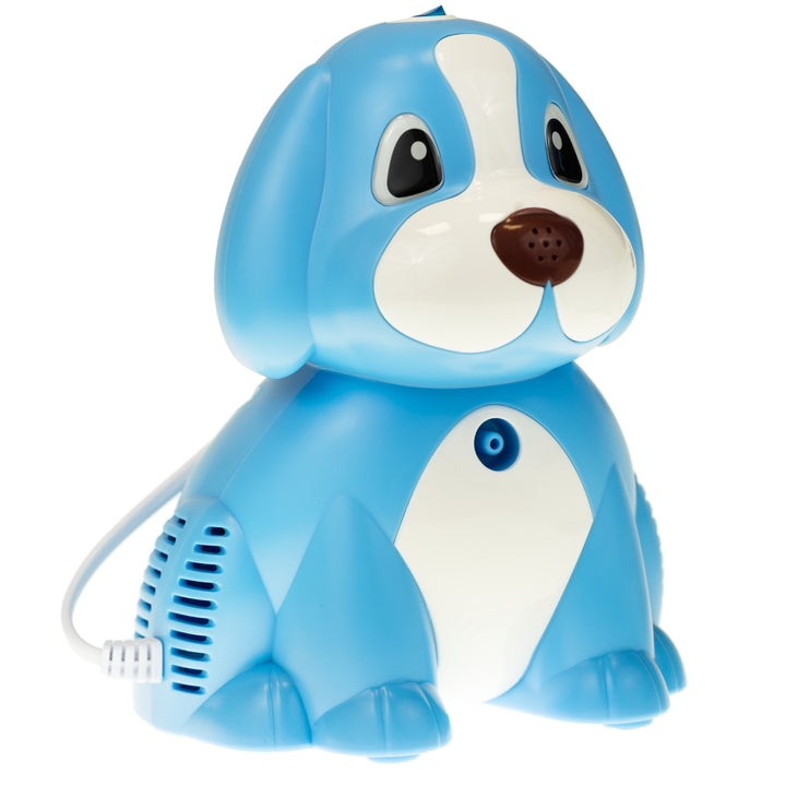 Puppy Elektrischer Inhalator Hündchen Inhaliergerät Set für Kinder und Erwachsene Vernebler Inhalation Maske für Erwachsene und Kinder (Blau)