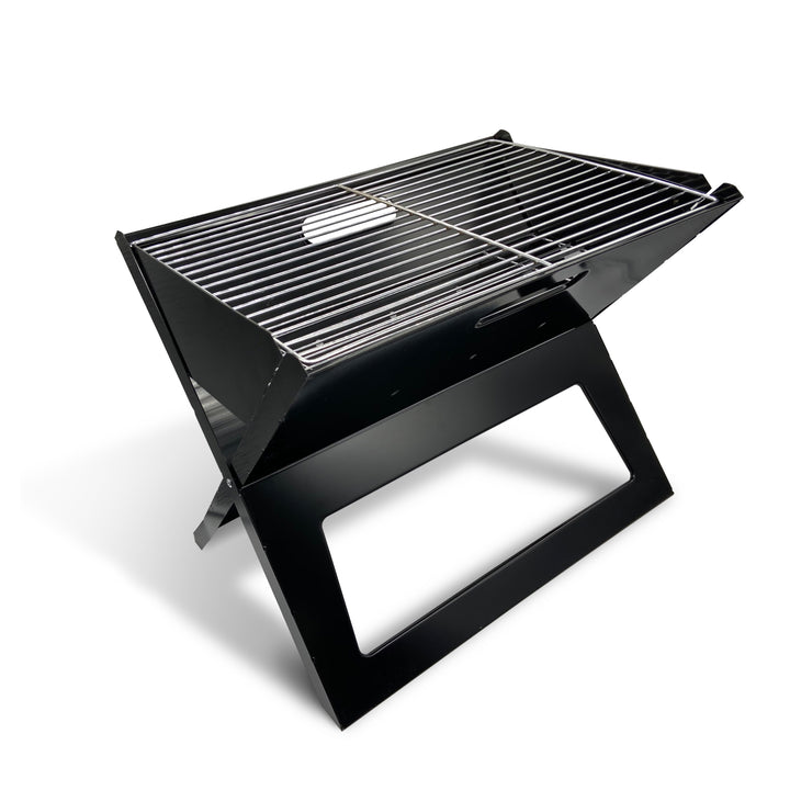 Maestro Portable BBQ MR1011 Koffergrill mit Gitter und Rost Holzkohlegrill Reisegrill Tischgrill Campinggrill Tragbar Faltbar 41x29cm