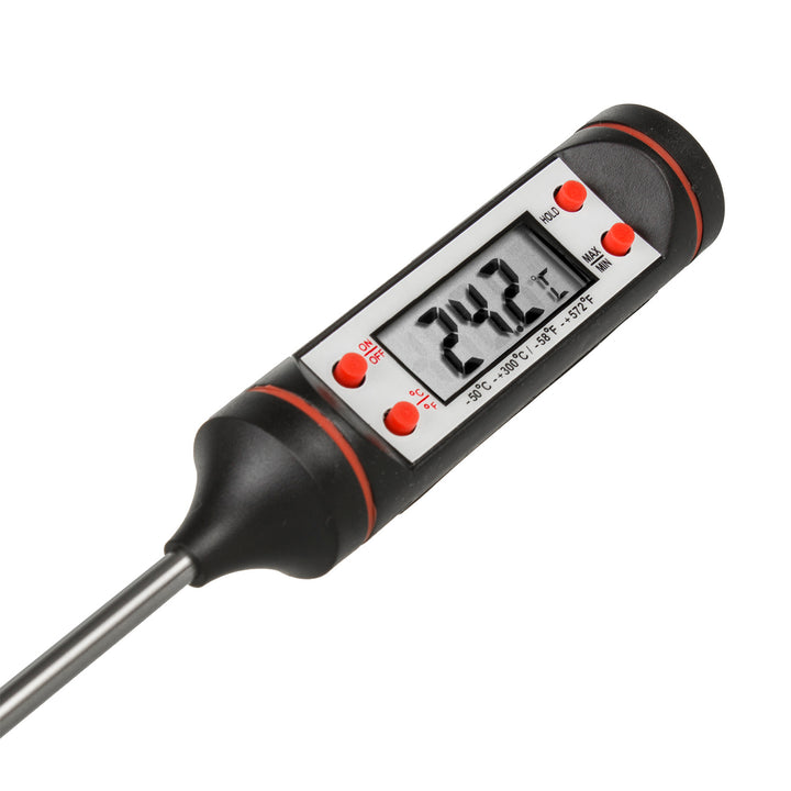 Digitales Stiftthermometer Thermometer Fühler für Lebensmittel Lebensmittelthermometer von -50 °C bis ca. +300 °C LCD DIsplay