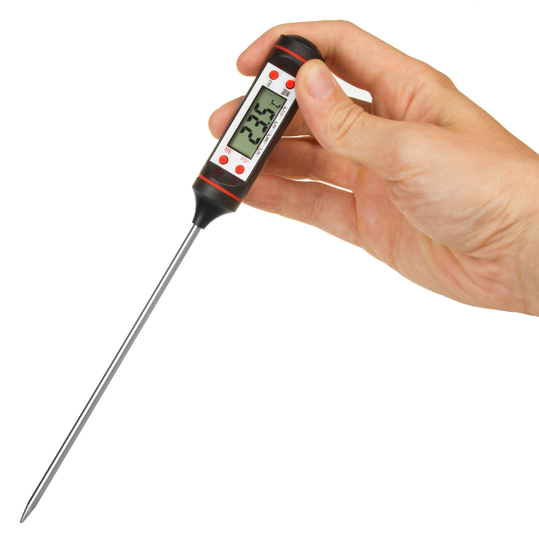 Digitales Stiftthermometer Thermometer Fühler für Lebensmittel Lebensmittelthermometer von -50 °C bis ca. +300 °C LCD DIsplay