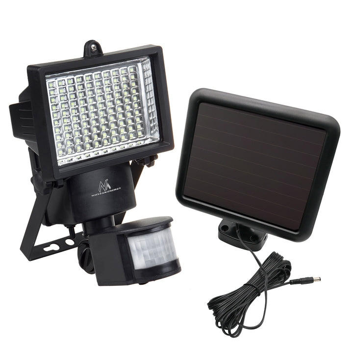 Solarlampen LED Strahler mit Bewegungssensor Flutlichtstrahler Solar Wandleuchte Dämmerungssensor Solarleuchte IP44 6W 360 Lumen 6000K