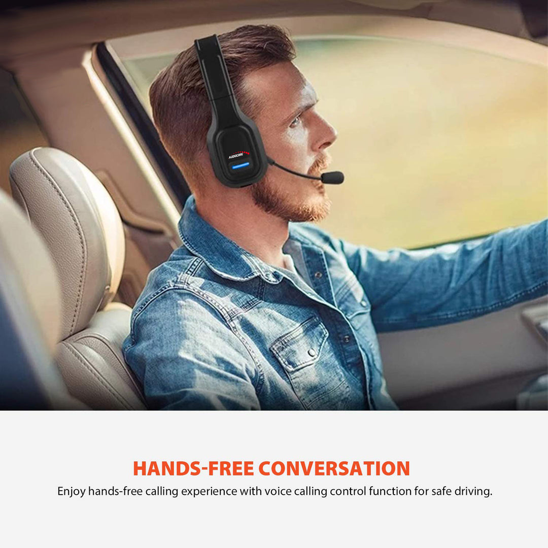 Bluetooth Headset mit Noise Canceling Mikrofon - Over-Ear Kopfhörer - Kompatibel mit Google Assistant & Siri