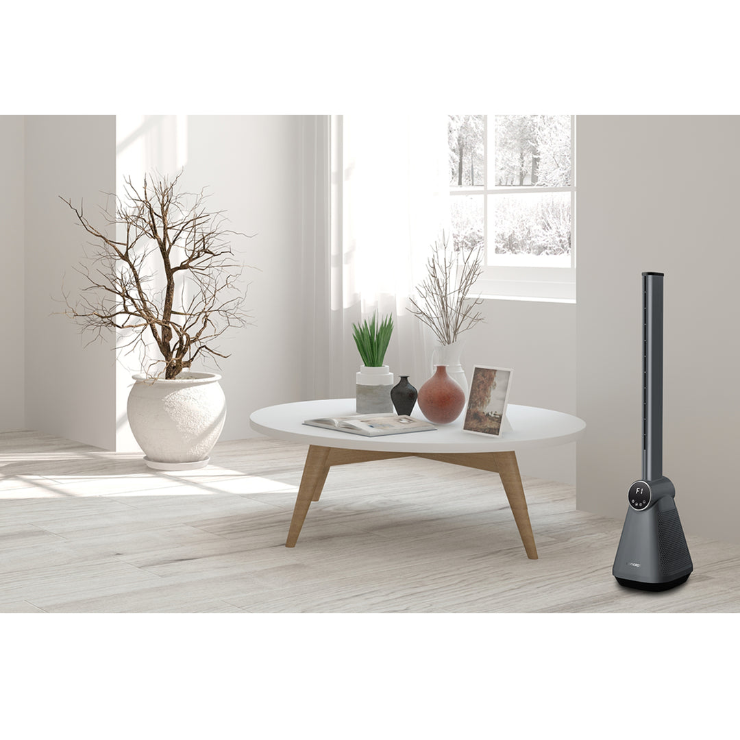Turmventilator mit Fernbedienung 50W 101cm Standventilator mit Oszilation Ventilator 3 Geschwindigkeiten 15 Stunden Timer
