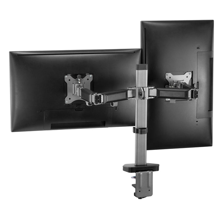 Deluxe 2-Fach Gelenk-Monitorhalterung Tischhalterung 17-32" Zoll Schwenkbar Neigbar Höhenverstellbar Doppelarm VESA 75x75 100x100 bis 2x9kg