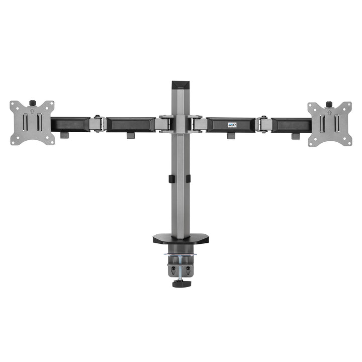 Deluxe 2-Fach Gelenk-Monitorhalterung Tischhalterung 17-32" Zoll Schwenkbar Neigbar Höhenverstellbar Doppelarm VESA 75x75 100x100 bis 2x9kg