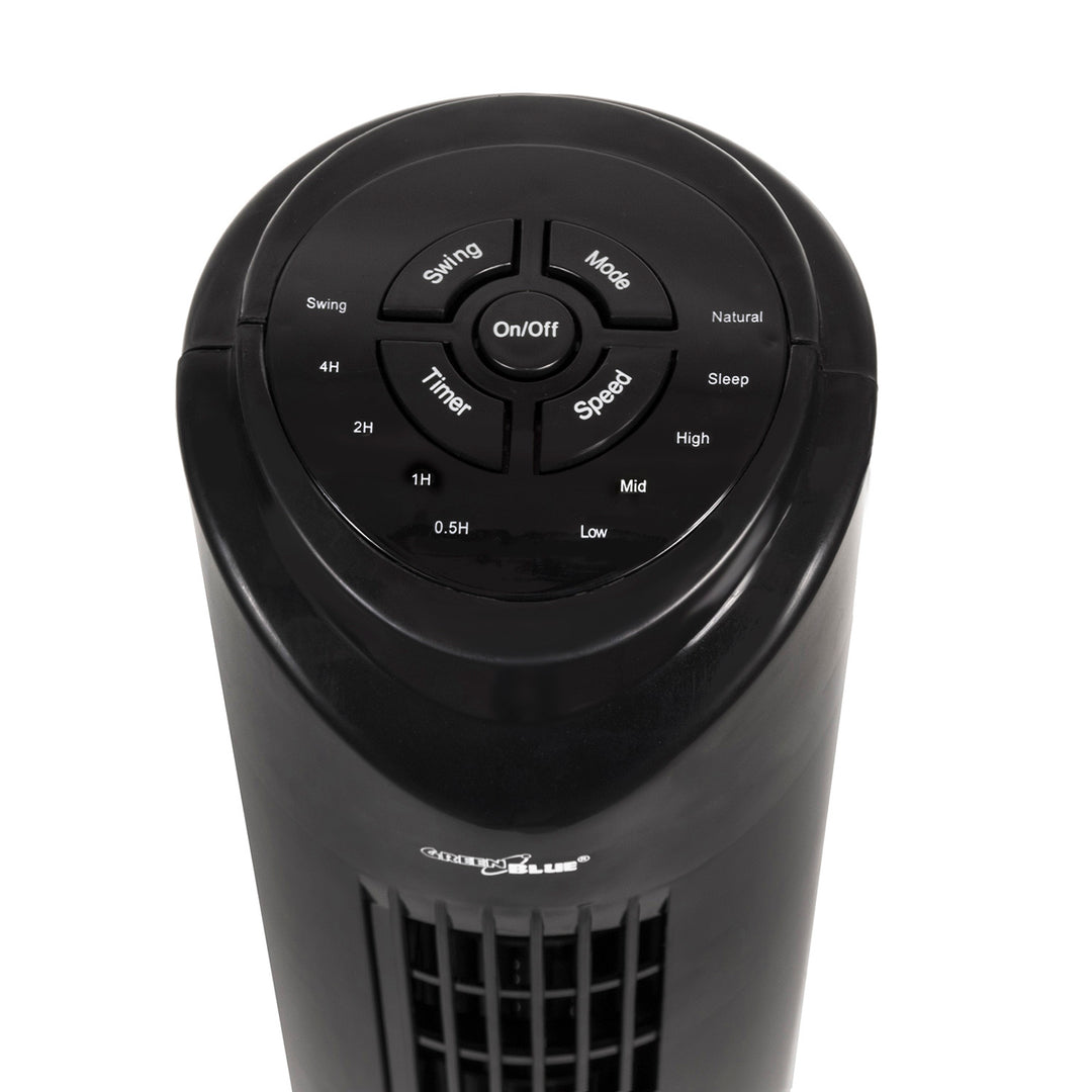Turmventilator Ventilator mit Fernbedienung 3 Modi und 3 Geschwindigkeiten Oszillierend 80° 45W 7,5 Stunden Timer 82cm Höhe