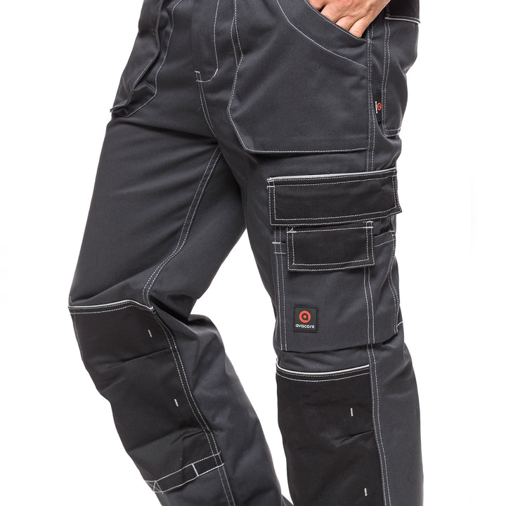 Männerhose HELIOS Hose grau -schwarz Größe 50 (90-94)