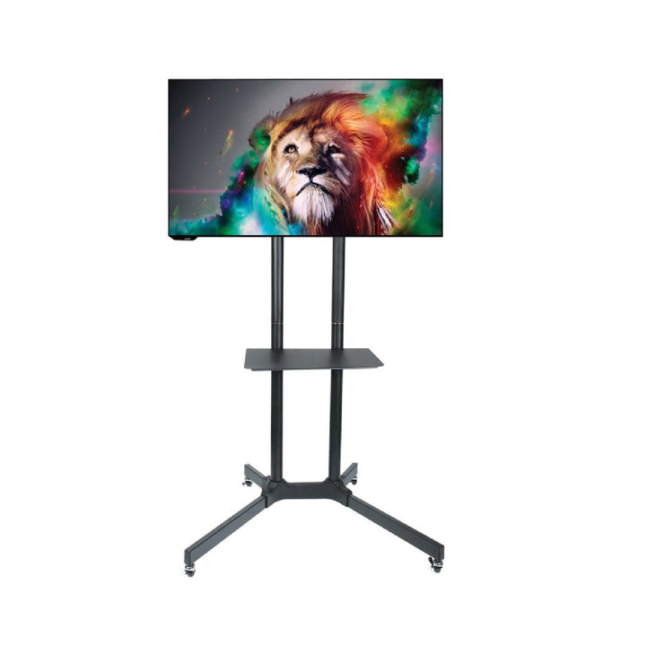 Universal Fernseher Halter mit Regal TV Halterung 30-65" Standfuß Ständer VESA 600x400 bis 60kg