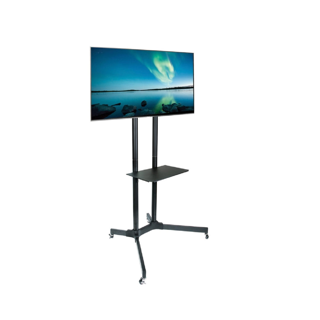 Universal Fernseher Halter mit Regal TV Halterung 30-65" Standfuß Ständer VESA 600x400 bis 60kg