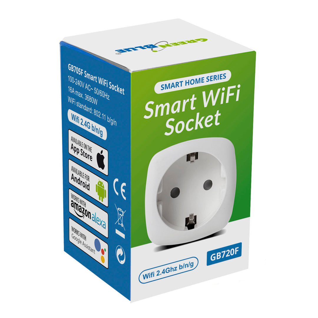 Intelligente WiFi-Steckdose  Kompatibel mit Google Home Google Assistant Alexa Siri Smart Home Schaltbare Steckdose Wifi 2.4Ghz