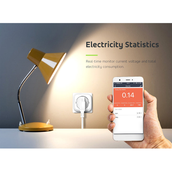 Intelligente WiFi-Steckdose  Kompatibel mit Google Home Google Assistant Alexa Siri Smart Home Schaltbare Steckdose Wifi 2.4Ghz