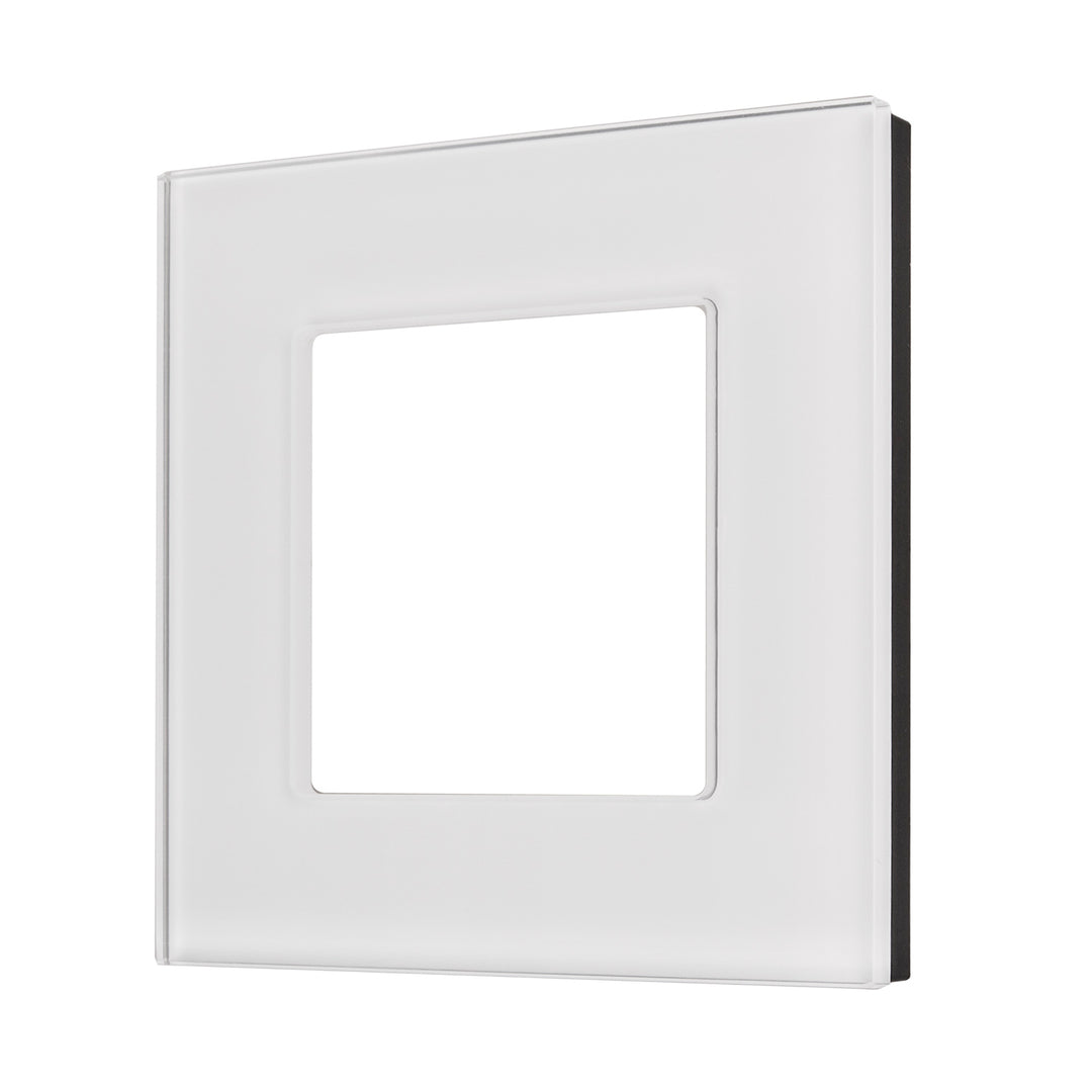 Glasrahmen Panel 86x86mm für Steckdose Modulare Wandsteckdose Unterputzdose Wanddose Einbaudose Unterputz Montage (Glasrahmen für Steckdose, Weiß)