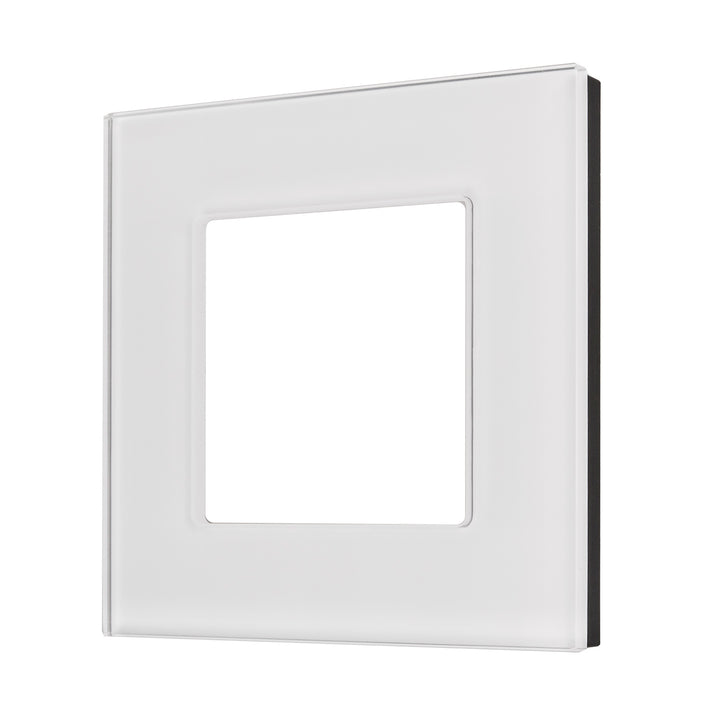 Glasrahmen Panel 86x86mm für Steckdose Modulare Wandsteckdose Unterputzdose Wanddose Einbaudose Unterputz Montage (Glasrahmen für Steckdose, Weiß)