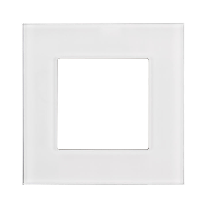 Glasrahmen Panel 86x86mm für Steckdose Modulare Wandsteckdose Unterputzdose Wanddose Einbaudose Unterputz Montage (Glasrahmen für Steckdose, Weiß)