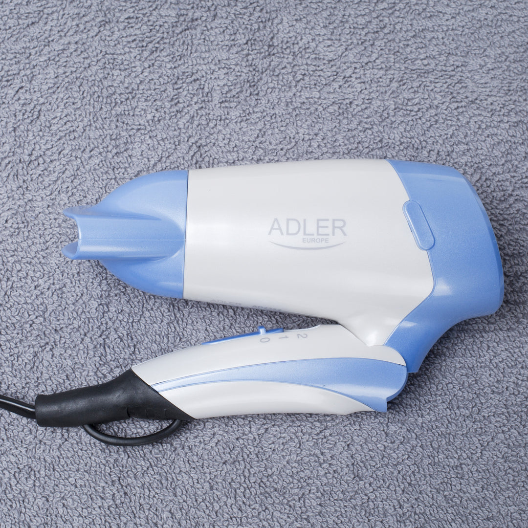 Haartrockner 1200W Adler AD 2222 Klappbarer Griff  weiß/blau