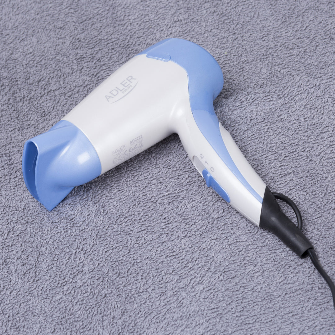 Haartrockner 1200W Adler AD 2222 Klappbarer Griff  weiß/blau