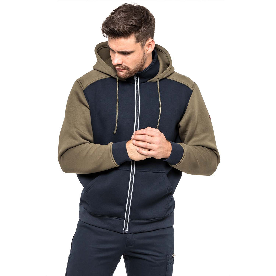 Schaumstoff-Arbeitsjacke HELBOS AVACORE, Farbe marineblau/oliv, Größe: XXL