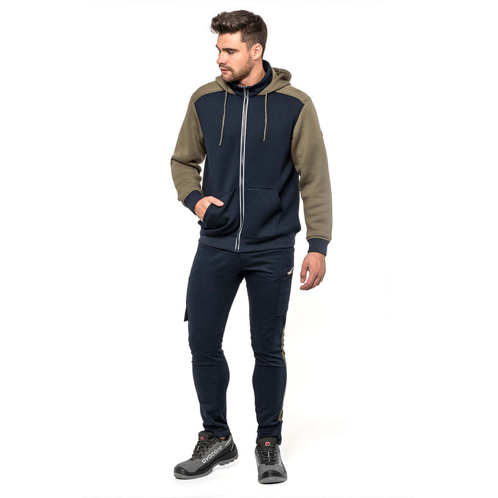 Schaumstoff-Arbeitsjacke HELBOS AVACORE, marineblau/oliv, Größe: XXXL, 3XL