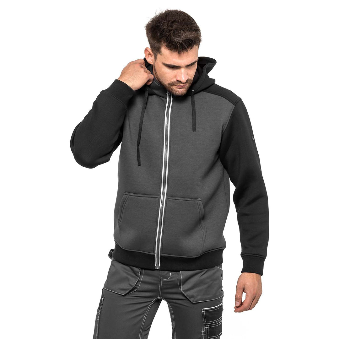 Schaumstoff-Arbeitsjacke HELBOS AVACORE, Farbe: grau-schwarz, Größe: M