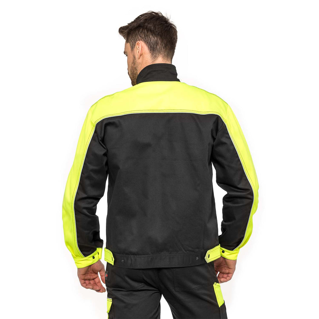Arbeitsjacke mit Reflektierenden Elementen Reißverschluss und Klettverschluss 60% Baumwolle/ 40% Polyester  102-106_52