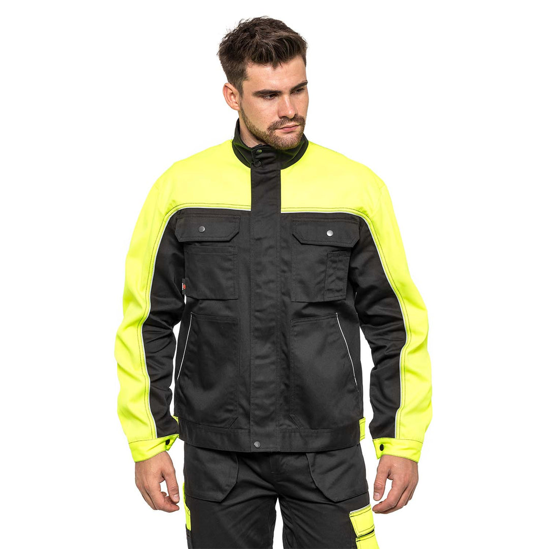 Arbeitsjacke mit Reflektierenden Elementen Reißverschluss und Klettverschluss 60% Baumwolle/ 40% Polyester 114-118_58