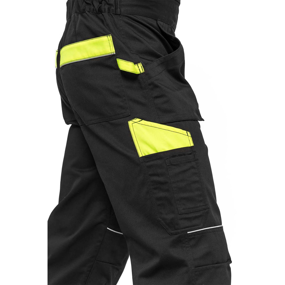 Overall Latzhose HELIOS AVACORE in schwarz/gelb, Größe 56