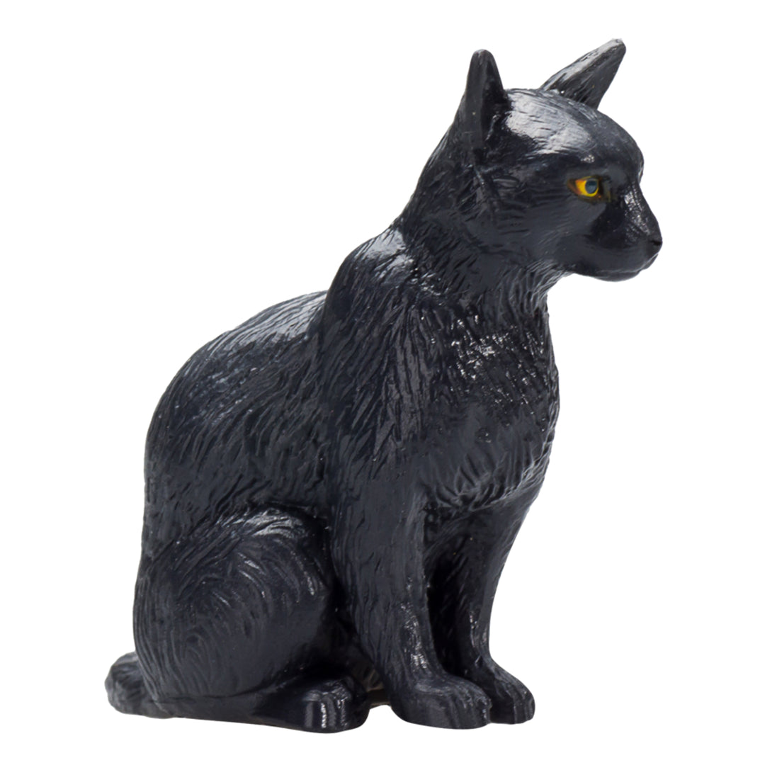 Animal Planet Tierfifur Spielfigur -  Schwarze Katze Figur –   4,5 cm x 3 cm x 4 cm - detailgetreu u. handbemalt - qualitativ u. Sicher