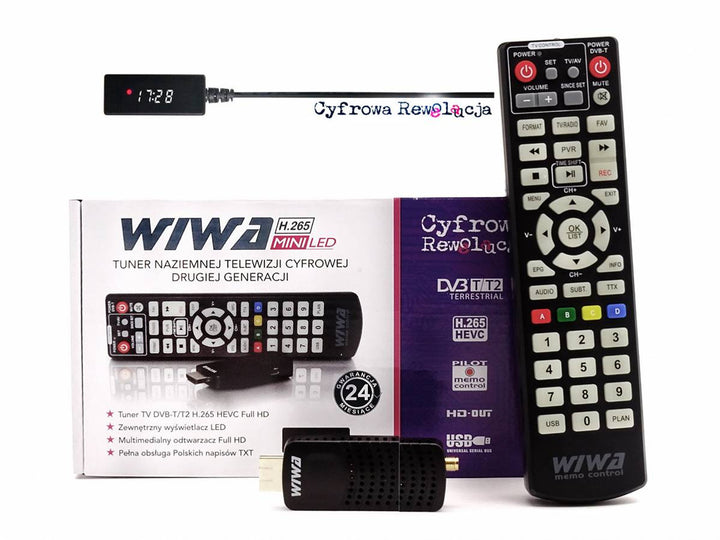 DVB-T/T2 H.265 Hdmi-Receiver mit Display mini Wiwa ideal für den Empfang des neuen DVB T2-Signals