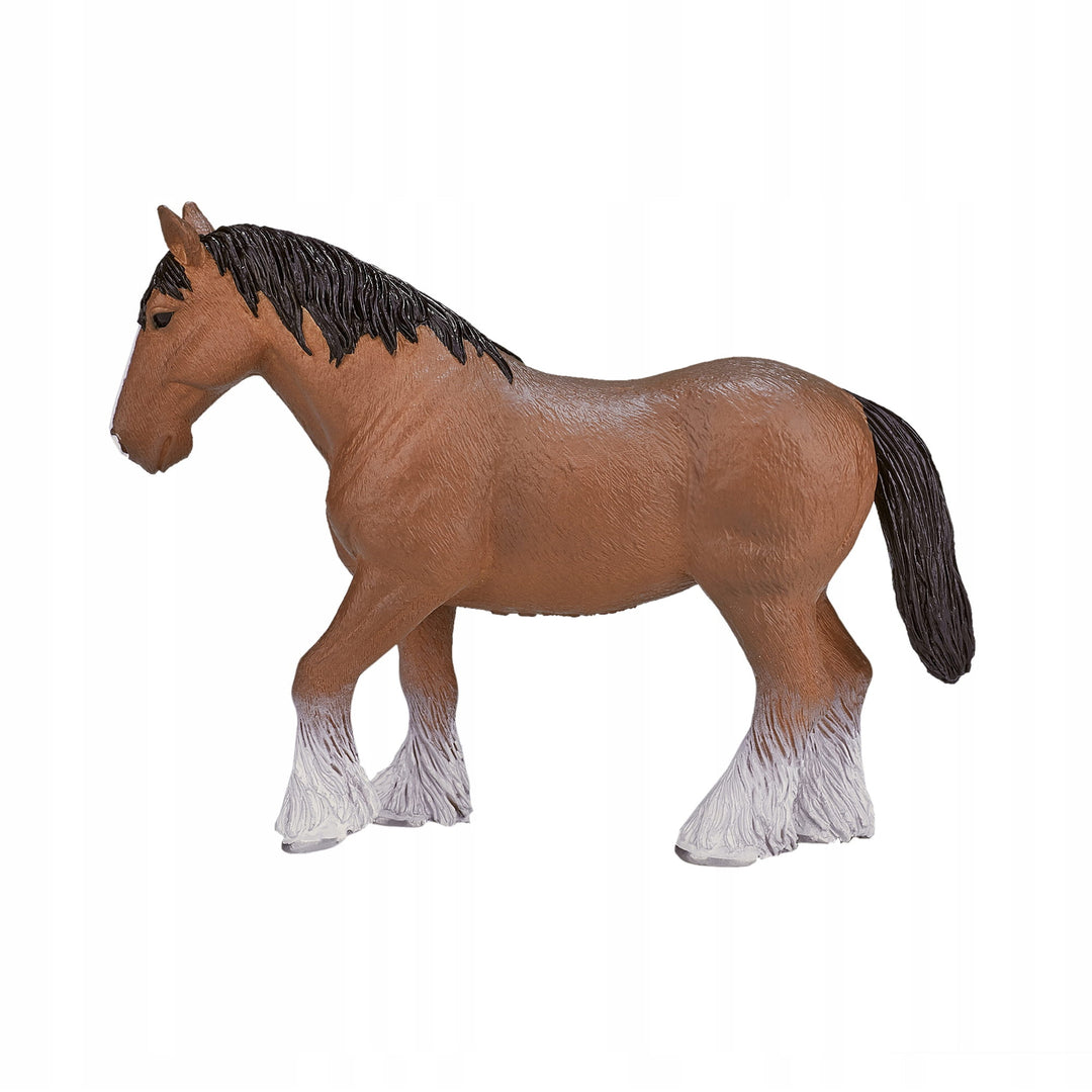 Animal Planet Tierfifur Spielfigur -  Clydesdale Figur Pferd –  15 cm x 4 cm x 10,5 cm - detailgetreu u. handbemalt - qualitativ u. Sicher