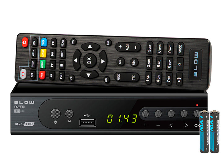 Digitaler Terrestrischer TV-Decoder Reciever DVB-T2 mit Fernbedienung  EPG HDMI USB