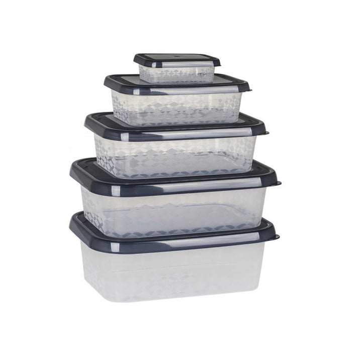 BranQ 2205 Set aus drei mikrowellengeeigneten Kunststoffbehältern für Lebensmittel