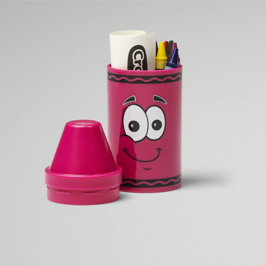 Crayola 74140001 Crayola Tip Storage Mini Container Set 6 Buntstifte + Papierrolle 6 Farben Random Mix