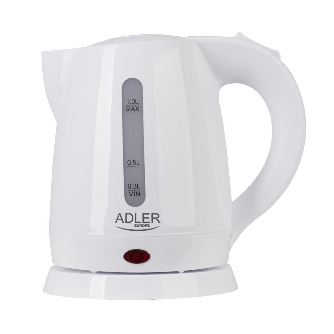 Kunststoff-Wasserkocher 1.0L 1600W Adler AD 1272 weiß
