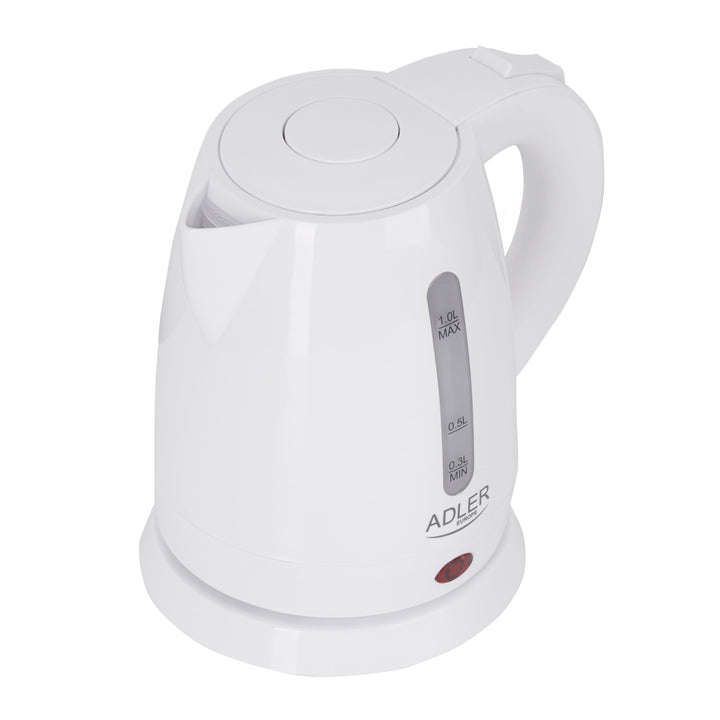 Kunststoff-Wasserkocher 1.0L 1600W Adler AD 1272 weiß