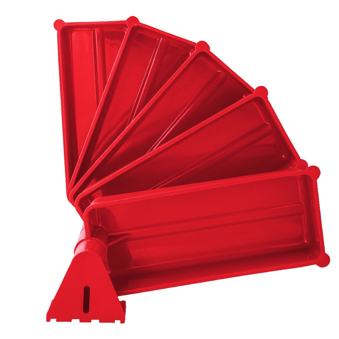 Pivot Drehbehälter Set mit drehbaren Aufbewahrungsbehältern 180-Grad-Drehung Werkzeug-Organizer Wandmontage Wandregal (5x Behälter, Rot)