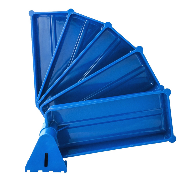 Pivot Drehbehälter Set mit drehbaren Aufbewahrungsbehältern 180-Grad-Drehung Werkzeug-Organizer Wandmontage Wandregal (5x Behälter, Blau)